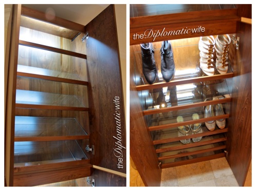 Teak custom-made Shoe cabinet